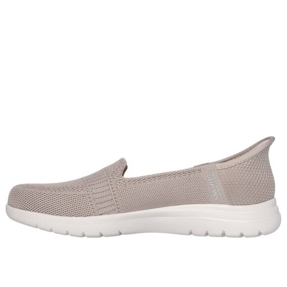 New Skechers Taupe Slip-ins On-the-GO Flex Camellia Comfy Sneakers - Picture 3 of 12